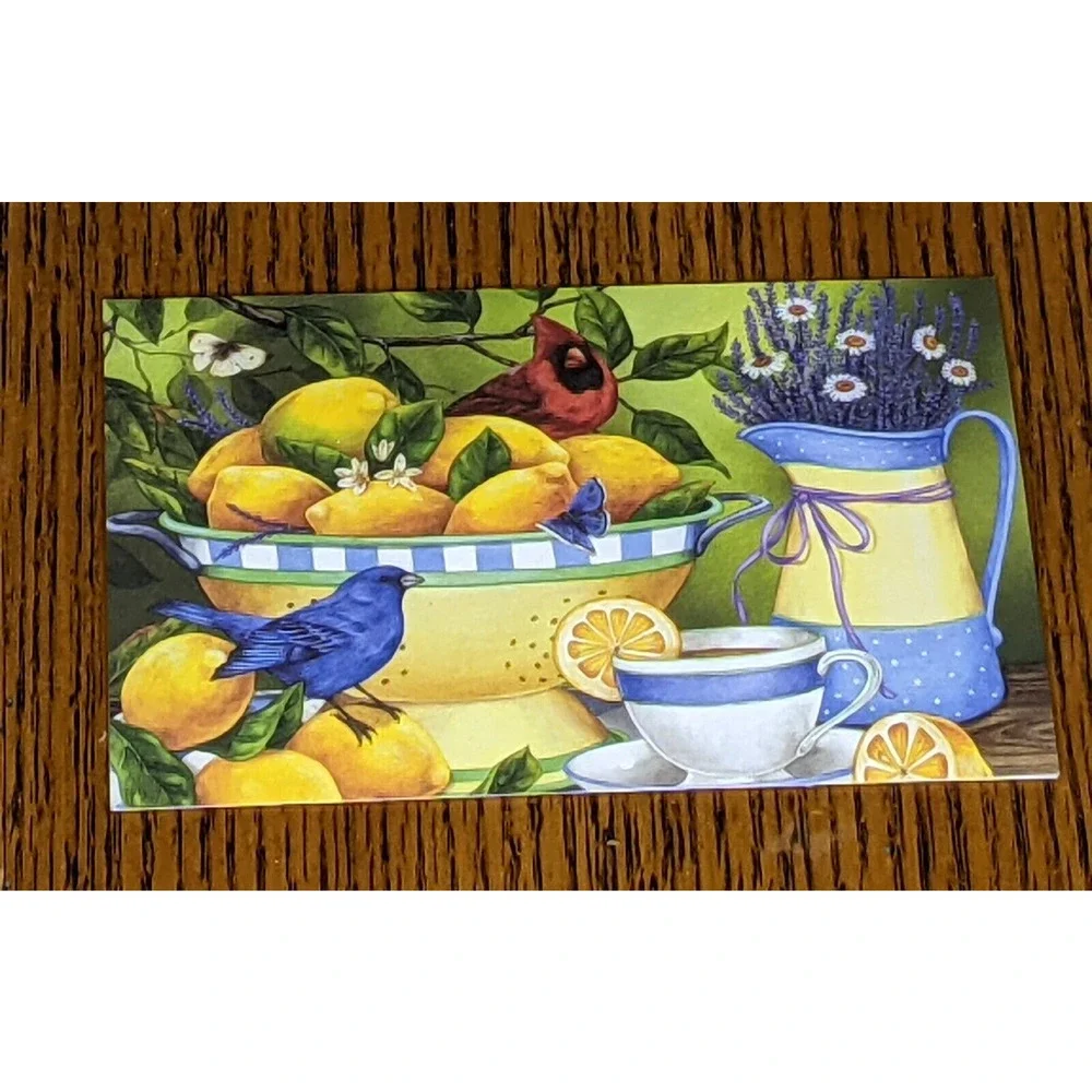 Blank Notes Notecards Set 12 Birds Flowers Fruit Seasons Jane Maday 6 x 4